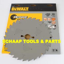 Cirkelzaagblad extreme 250x30mm 30 tanden Wissel positief 10 graden DT4321